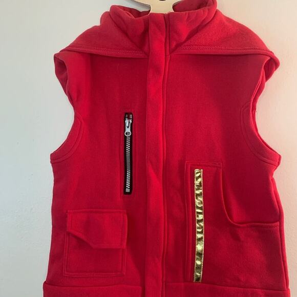 FORTNITE Girl’s Pink/Black Sweatshirt Hooded Zip Up Vest / Size: Large 10-12 - Picture 5 of 12